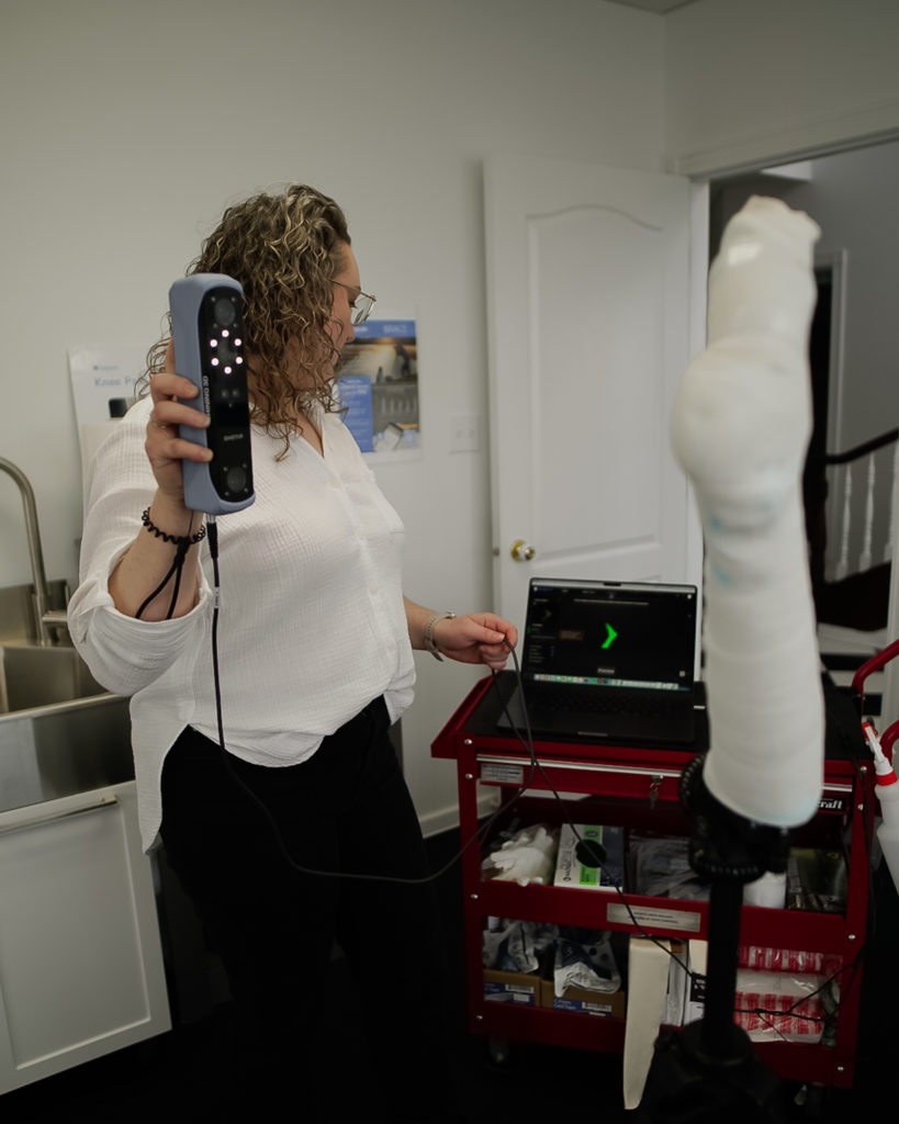 WingTek orthotics clinic and 3D scanning area in Emerald Park near Regina, Saskatchewan