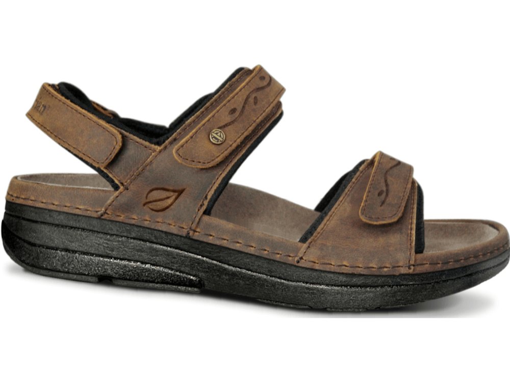 Cambrian Kona leather sandal in brown