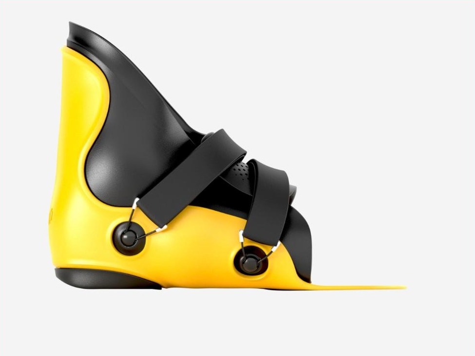 Toe walking supramalleolar orthosis (SMO) with a higher back to block pointing the toes